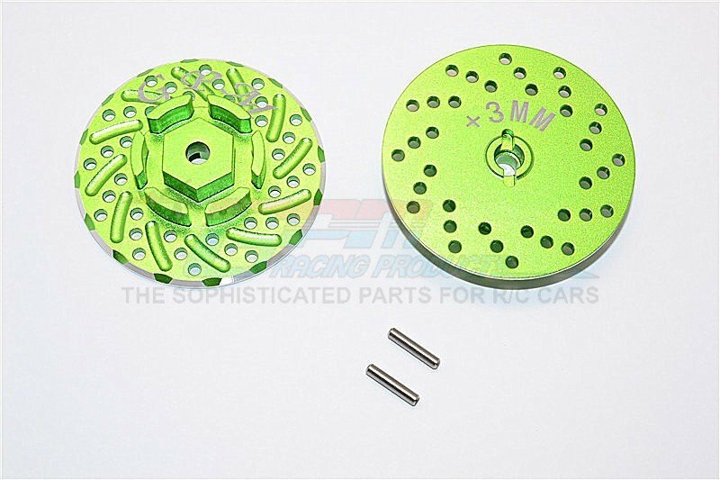 SCX2006/DISK-G GPM SCX10 Aluminium Front/Rear Wheel Hex Claw with Brake Disc