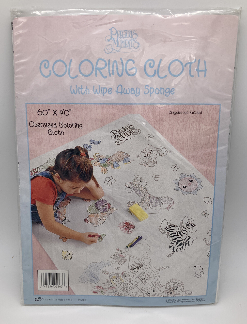 PRECIOUS MOMENTS WIPE AWAY OVERSIZED COLORING CLOTH 60" X 40" NEW