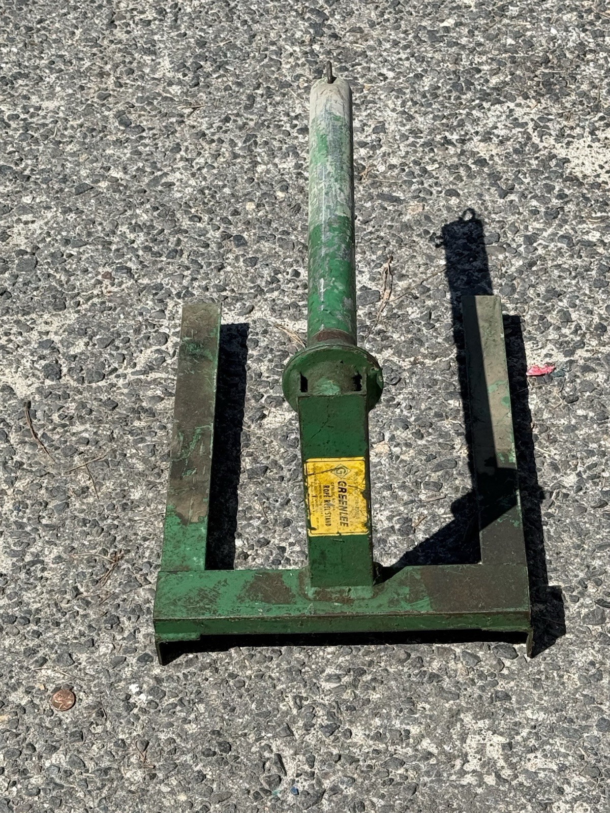 Greenlee 644 Rope Reel Stand – Steel Cable / Rope Dispenser – Used”