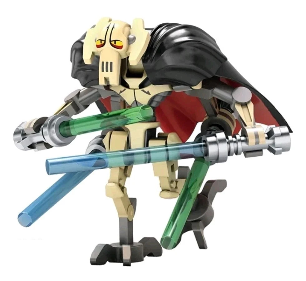 CUSTOM Star Wars Tan General Grievous Brick Minifigure Mini Fig