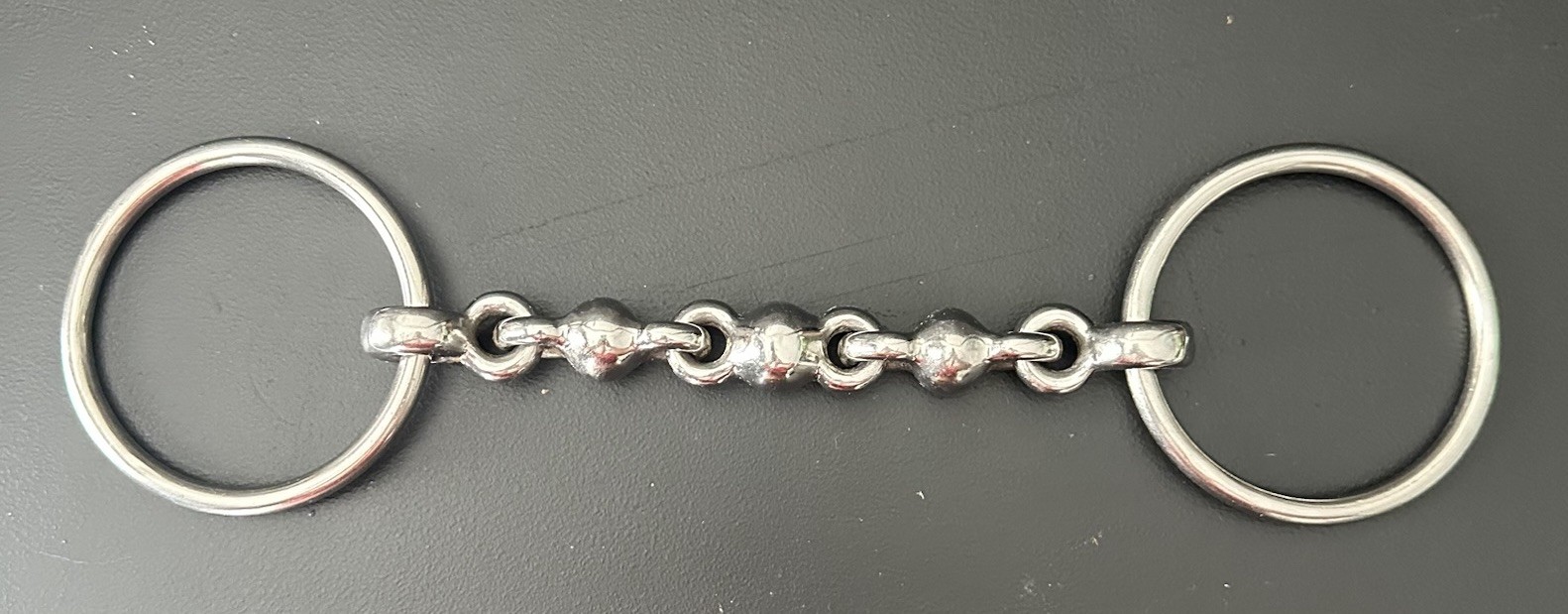5-1/2" Waterford 3" Loose Ring Snaffle Bit Stainless Steel