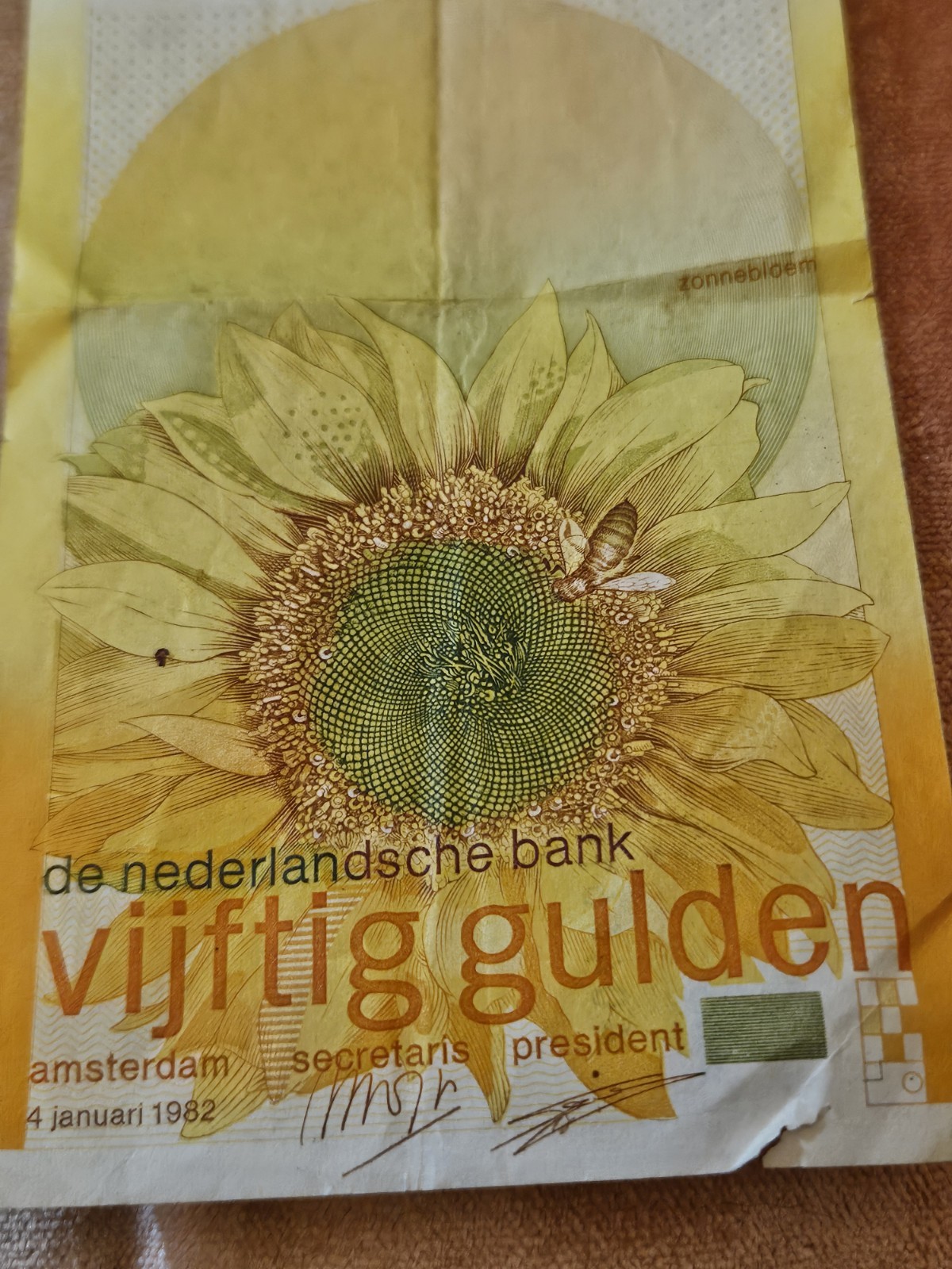Netherlands 50 Gulden 1982 Circulated Note
