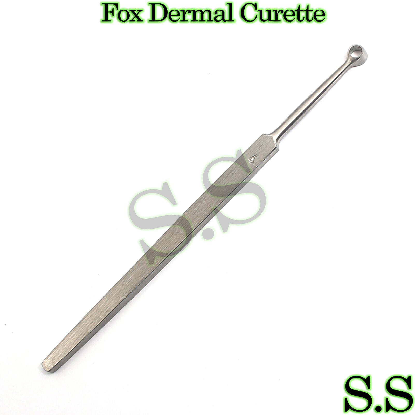 Fox Dermal Curette 4mm Surgical Dermatology Instruments