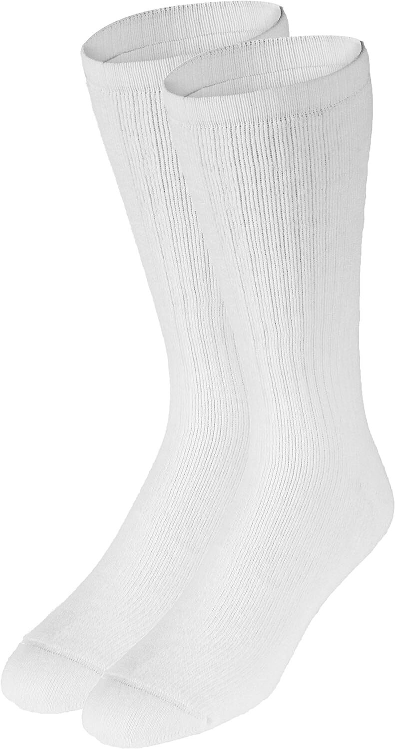 TRUFORM Trusoft Crew Socks 8-15mmHg (White) Large