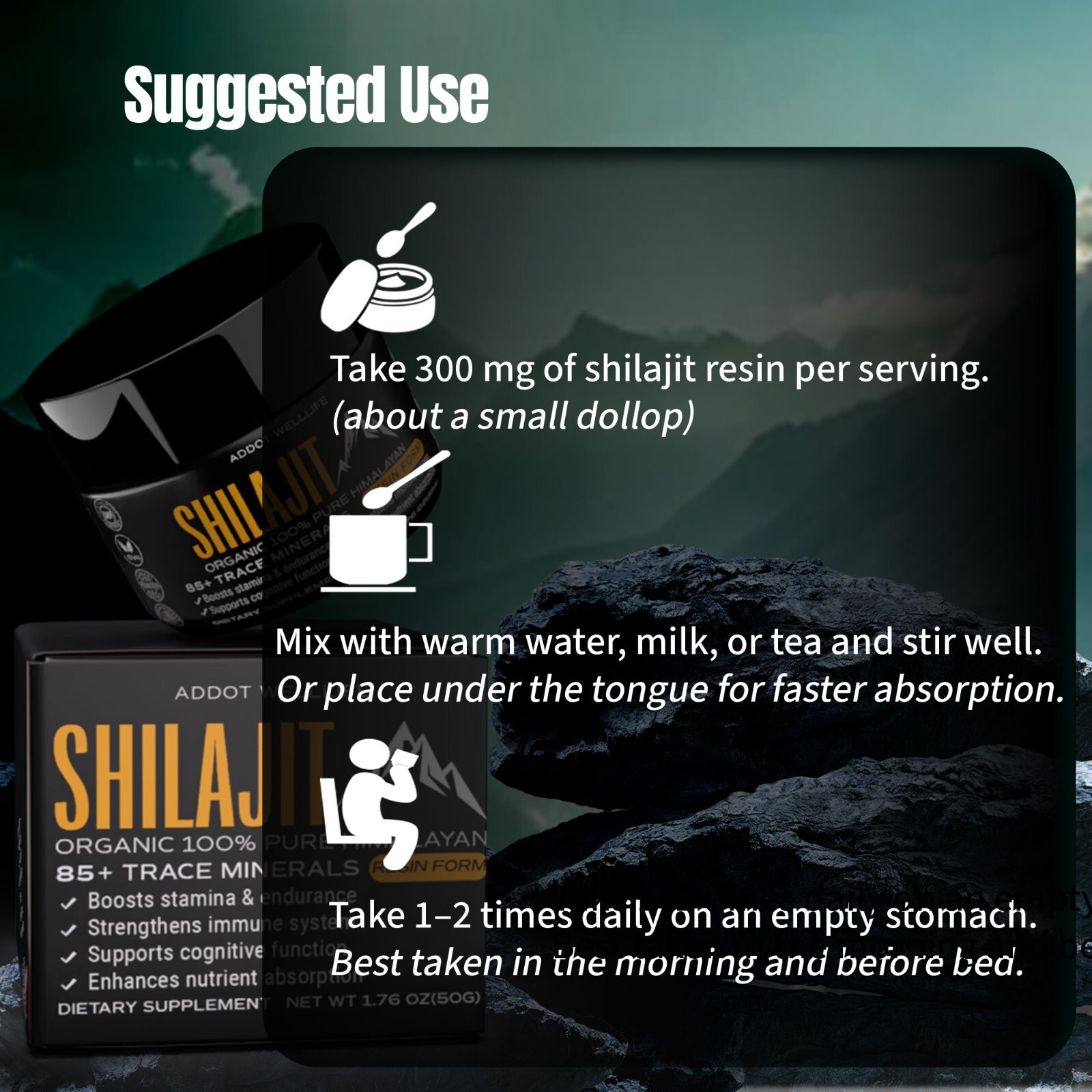 Himalayan Shilajit Paste – Resin Complex 50g – Natural Fulvic Acid Supplement