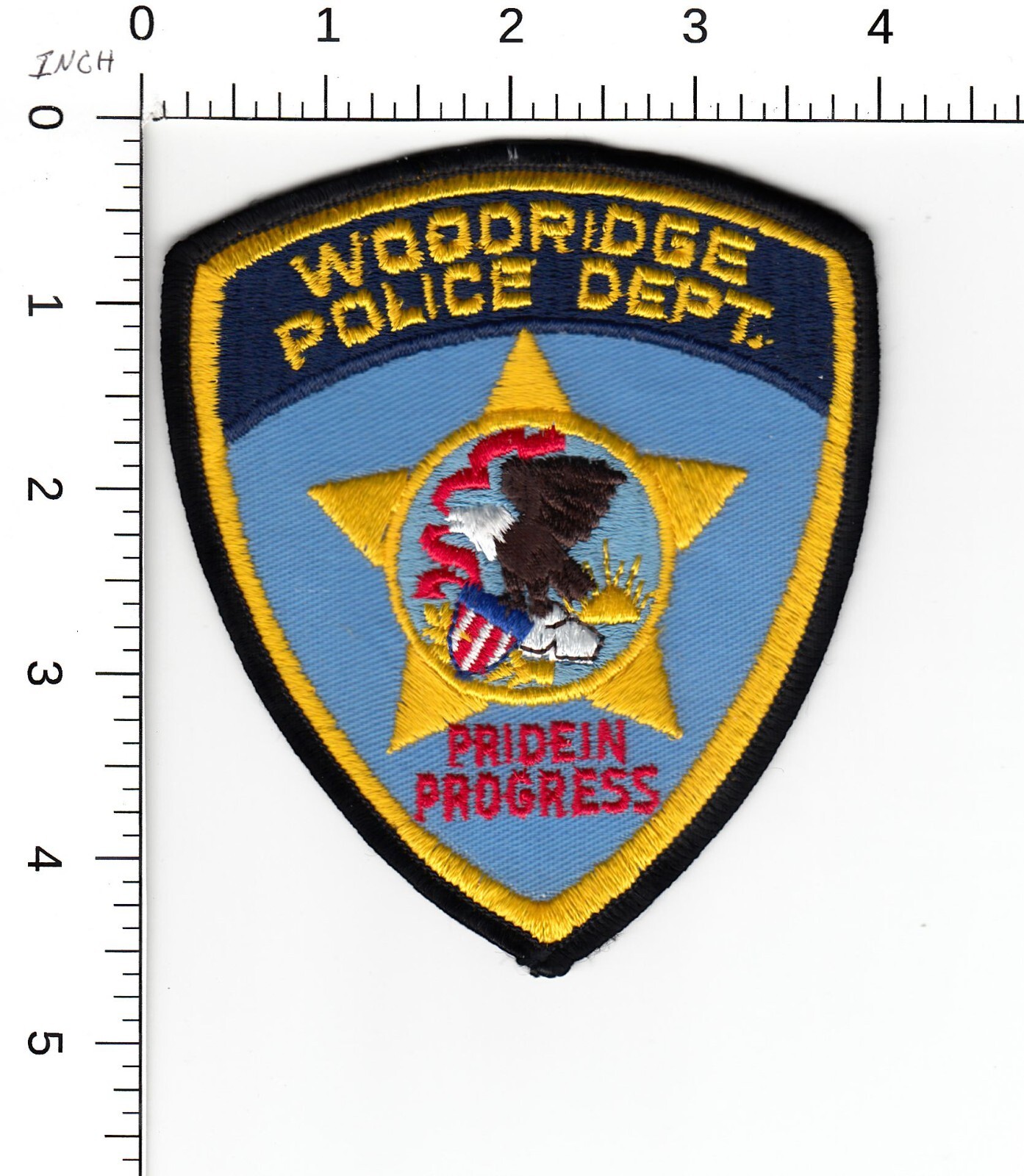 OOS WOODRIDGE - (PRIDE IN PROGRESS) ILLINOIS POLICE COLLECTIBLE PATCH
