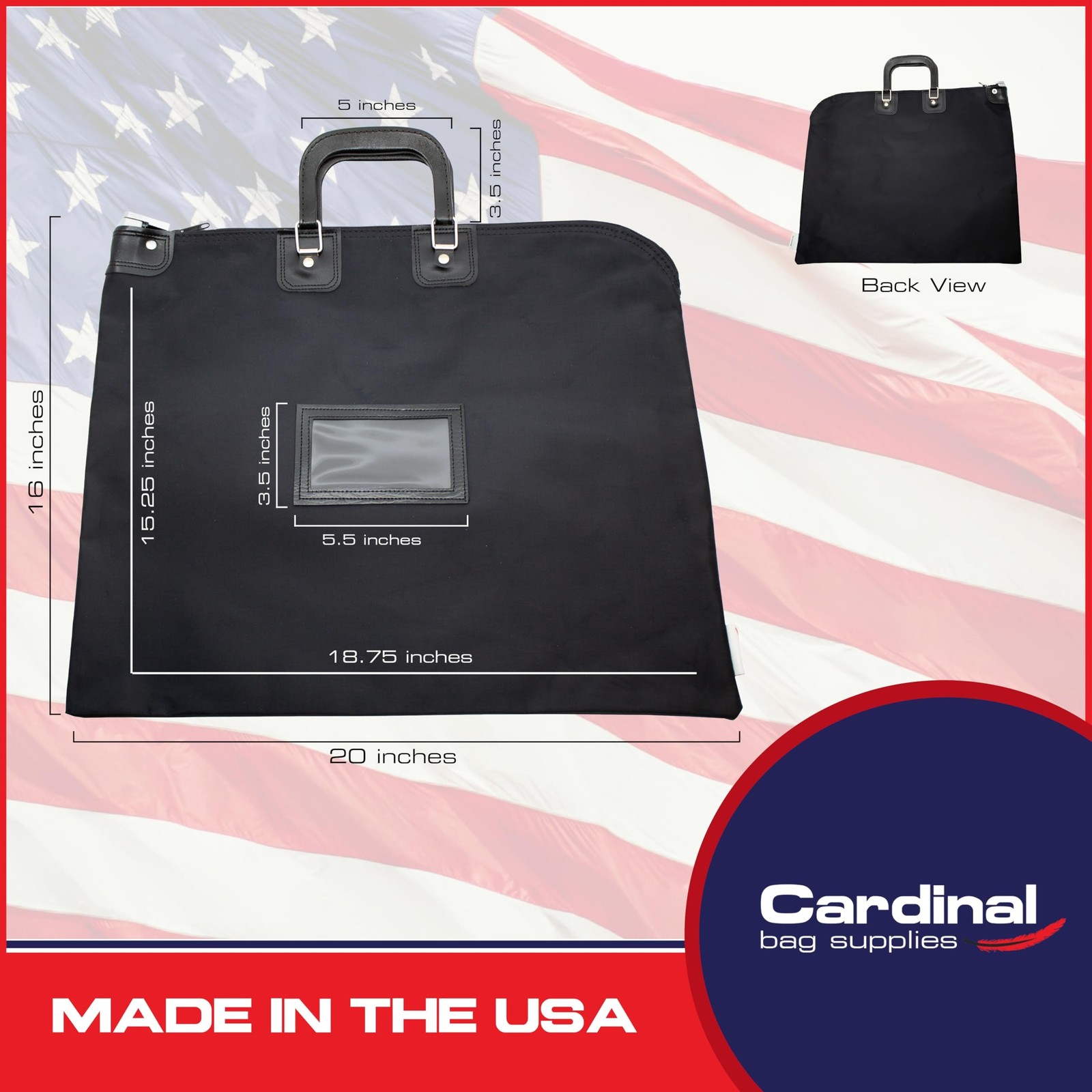 Large Locking Document Bag with Handles, Security Bag with Lock, HIPAA Compli...