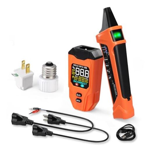 Circuit Breaker Finder Detector with LCD Display, AI Smart Mode, GFCI Outlet