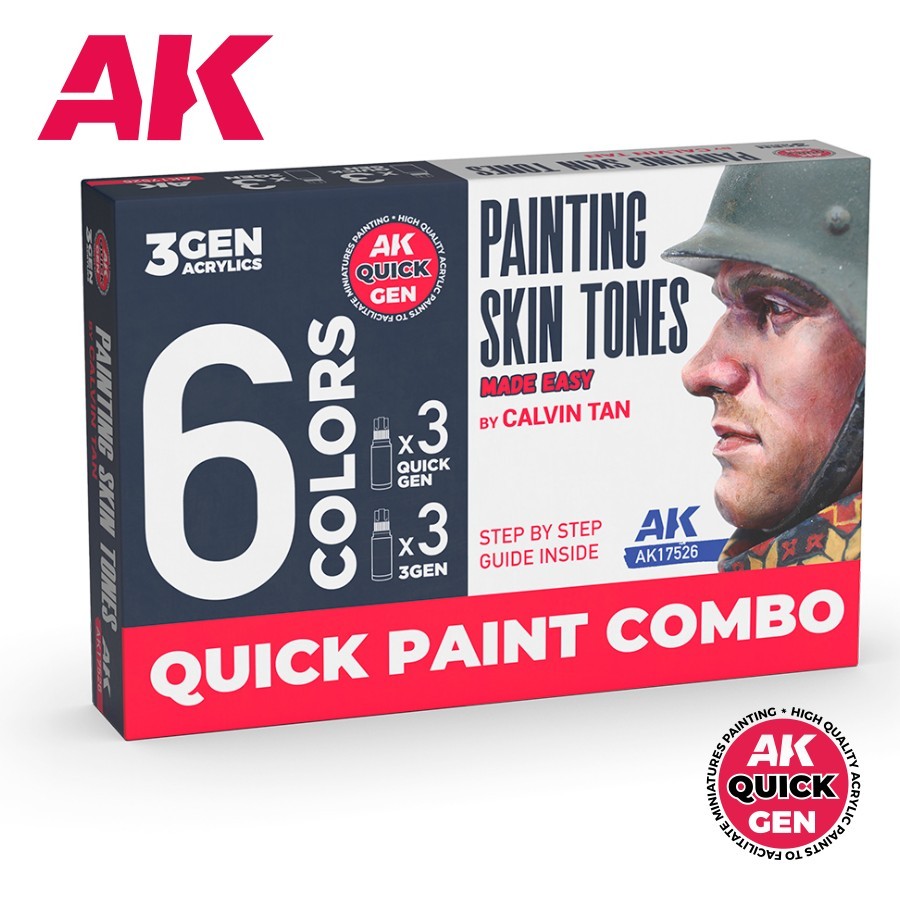 AK Interactive: Skin Tones by Calvin Tan - Acrylic Model Color - Paint Set