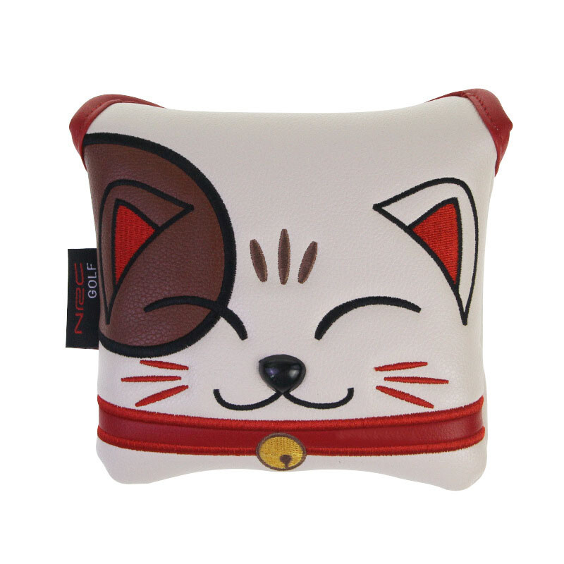 Lucky Cat Golf square hammer push rod protective cover, cute animal magnet