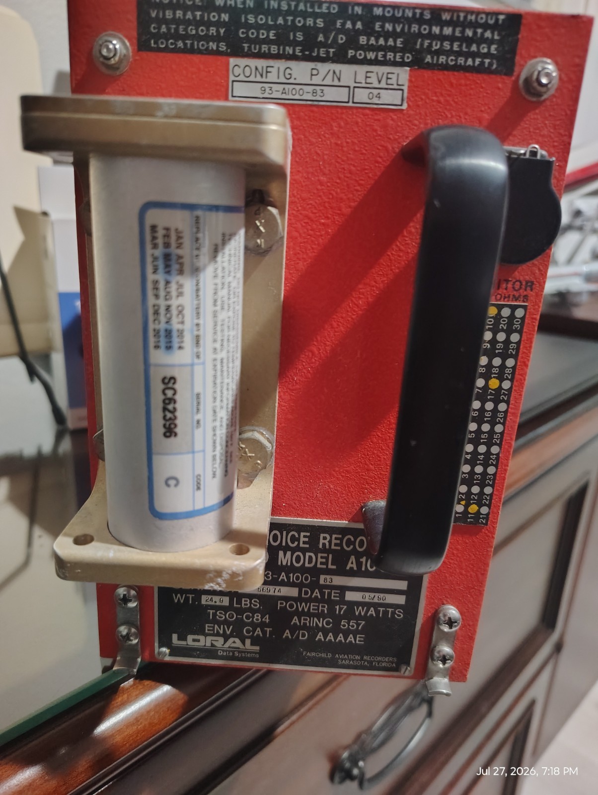 Fairchild Model A100A Cockpit Voice Recorder (CVR)