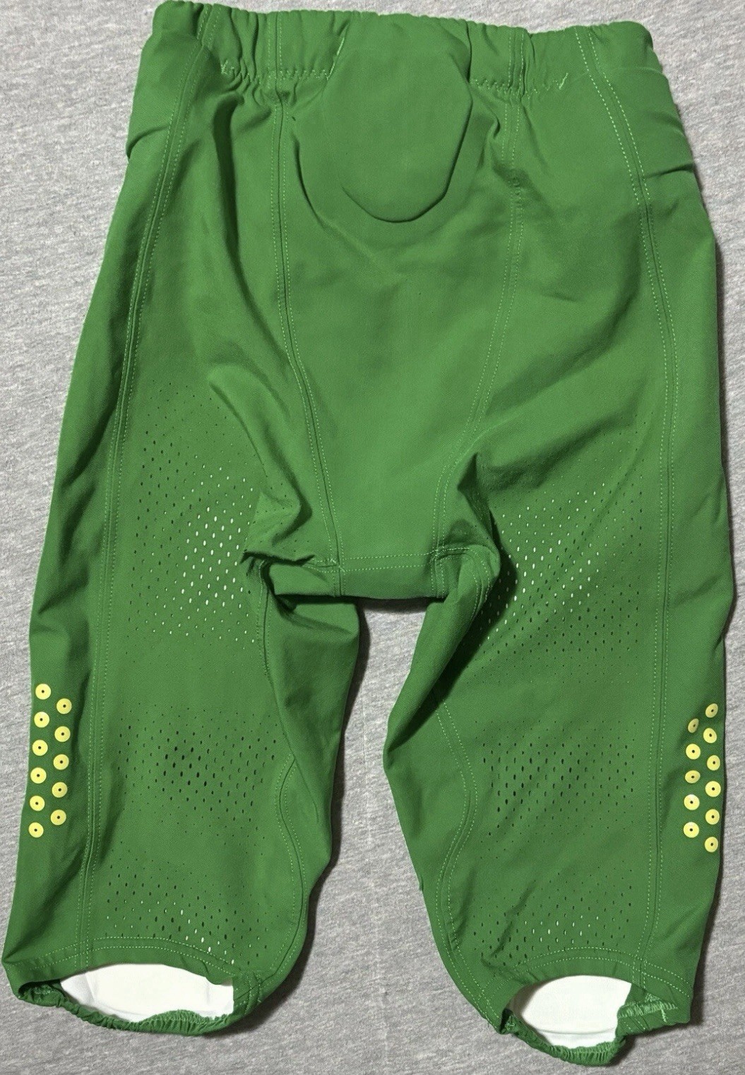 2021 OREGON DUCKS PE GAME WORN Apple Green & Yellow Nike Football Pants W/Pads