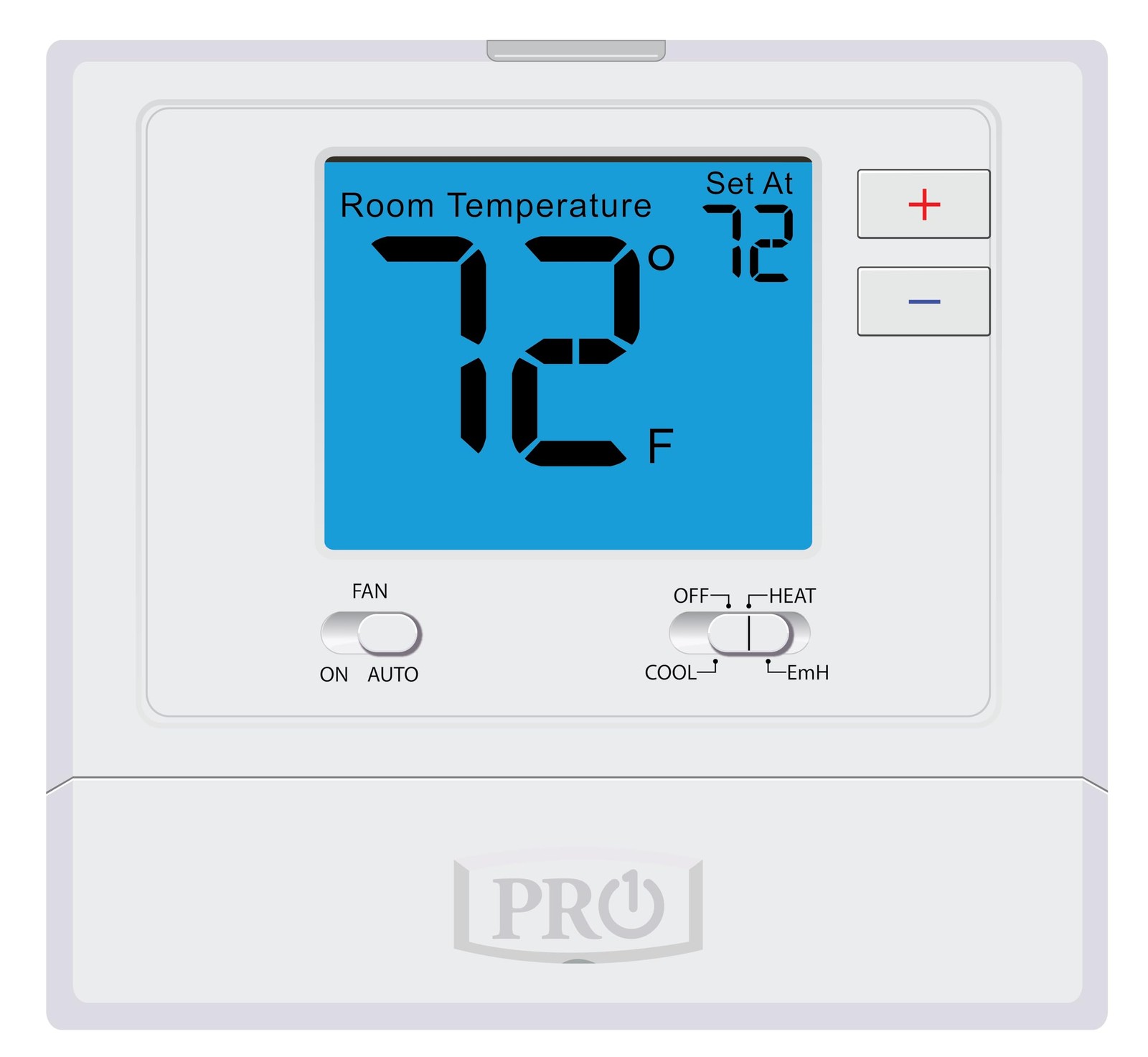 PRO1 T721 Non-Programmable Wall Thermostat, 2H/1C Heat Pump or 1H/1C Conventi...