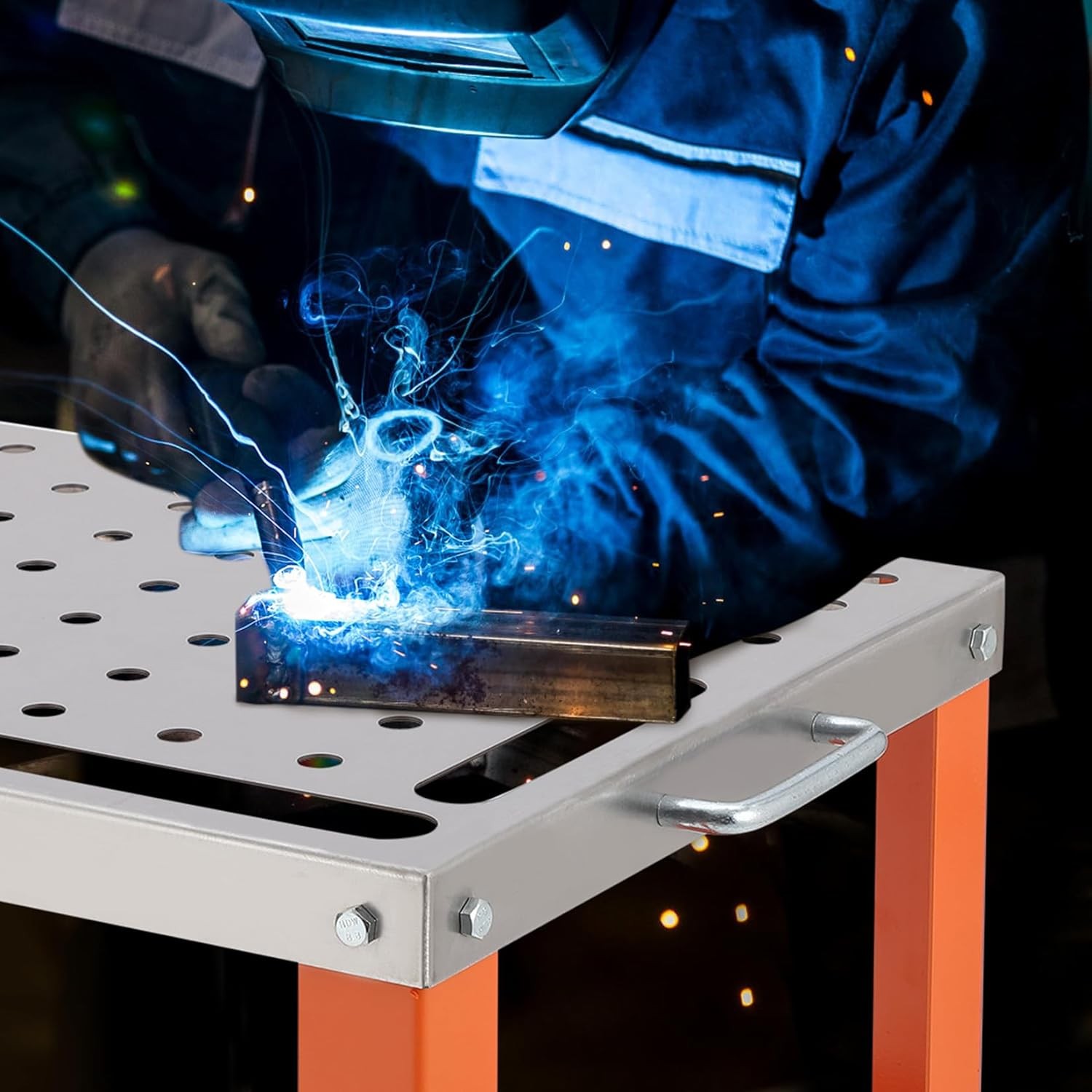 36x18 Inch Welding Table 1200LBS Load Capacity Steel Welding Workbench W/ Wheels