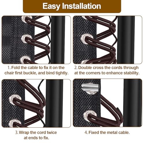 Zero Gravity Chair Replacement Cord,Antigravity Chair Replacement,4 Pack Brown