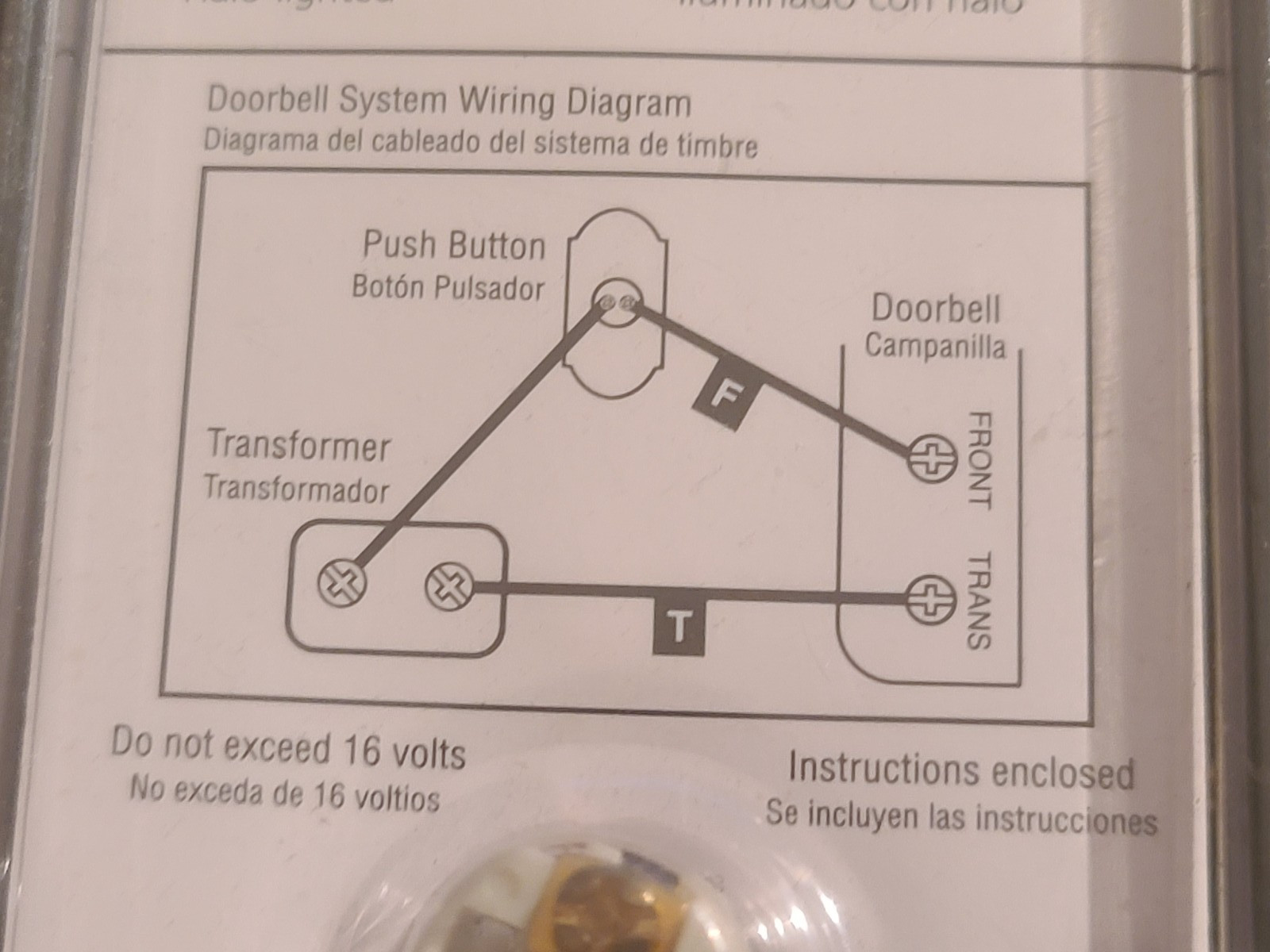 Heath Zenith Wired ANTIQUE COPPER Finish Push Button Door Bell DW-602