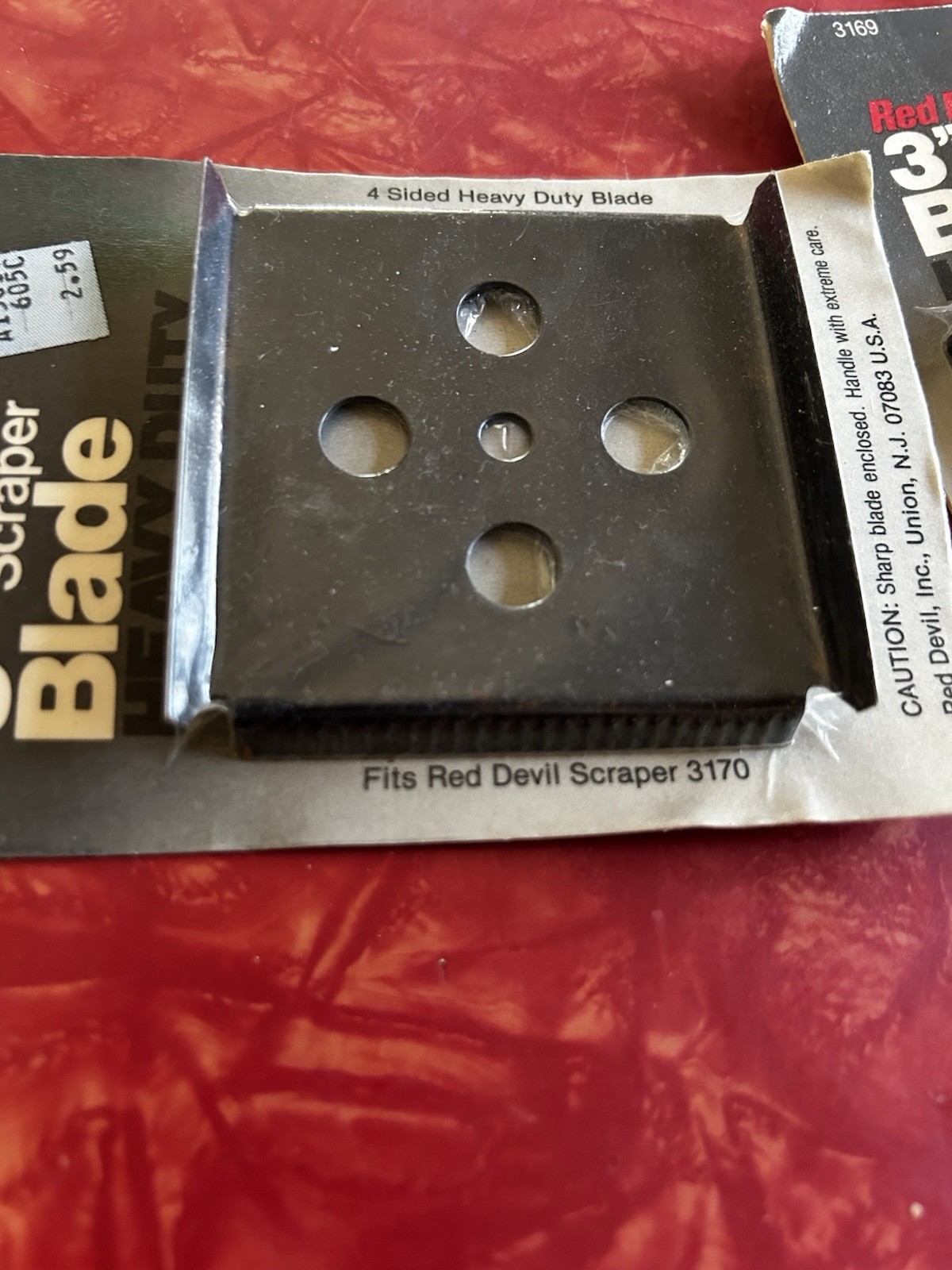 Red Devil 3169 3" Scraper Blade Heavy Duty-Fits Red Devil Scraper 3170. NOS