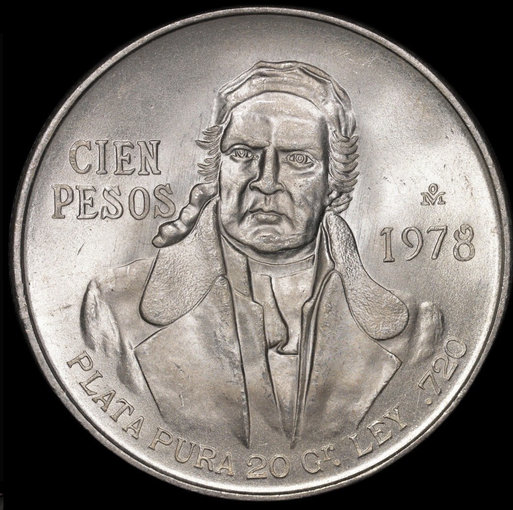 Two 1978 Mexico Cien 100 Mexican Pesos Silver Coin 27.78g .720 Silver  Lot of 2