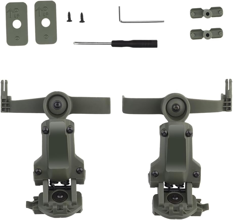 Tactical Helmet ARC Rail Adapter,Multi-Angle Rotation Headphones Holder for COMT