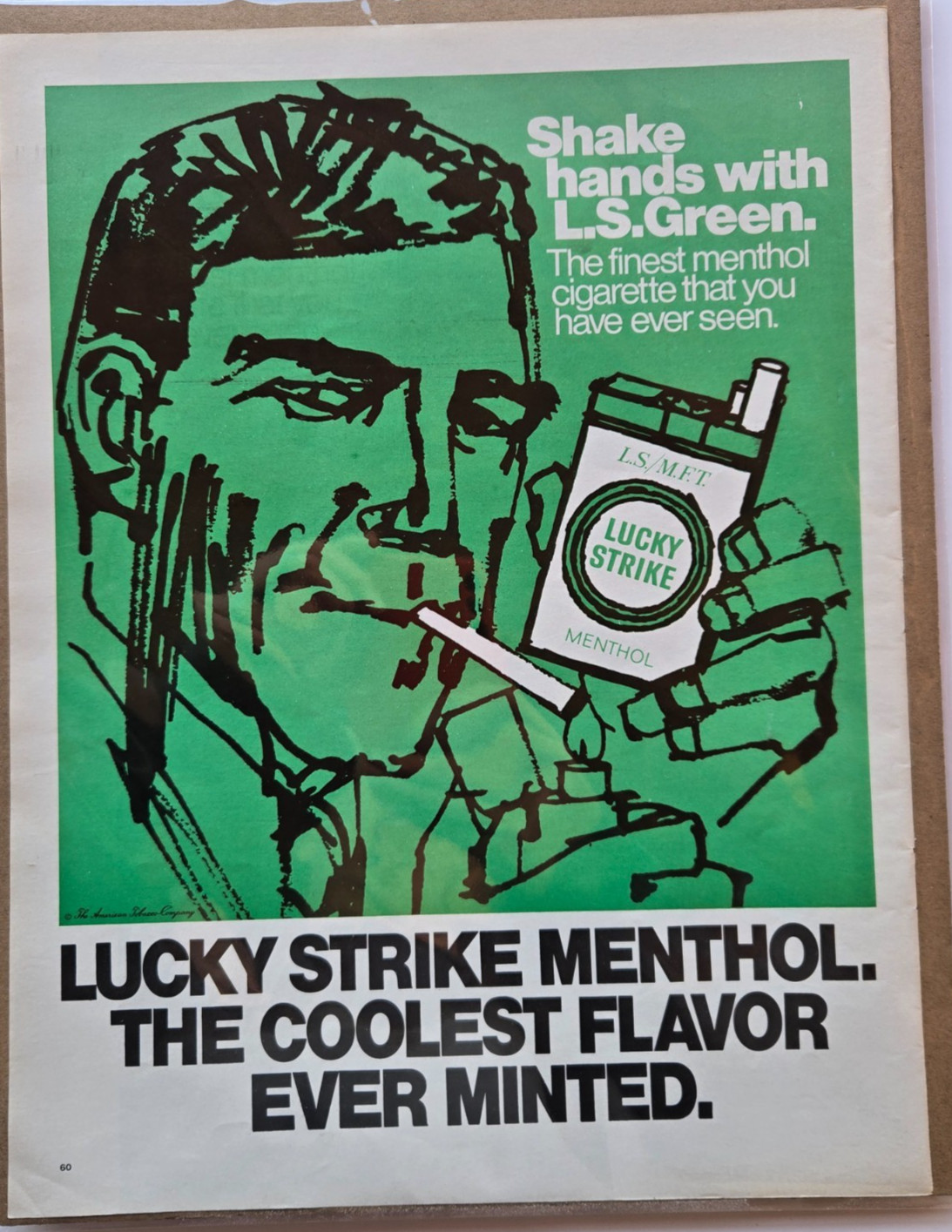 Vintage Lucky Strike Menthol Cigarette Print Ad 1967 Life Magazine