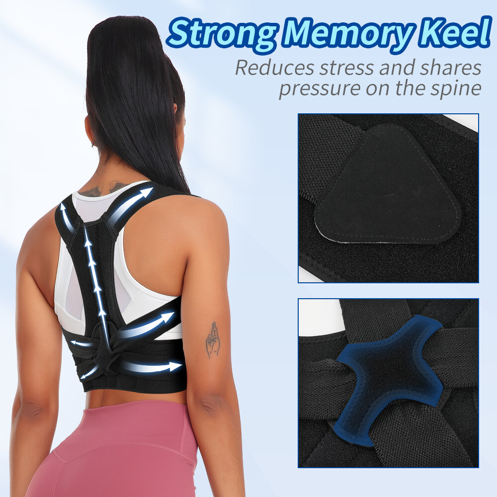 Back Brace Adjustable Posture Corrector Women Men Shoulder Straightener Support