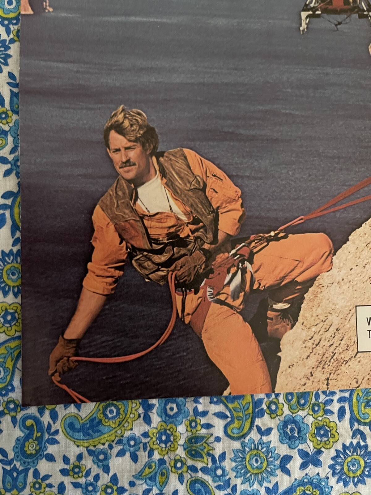 Vintage 1985 Winston Cigarettes Print Ad Rock Climbers Helicopter