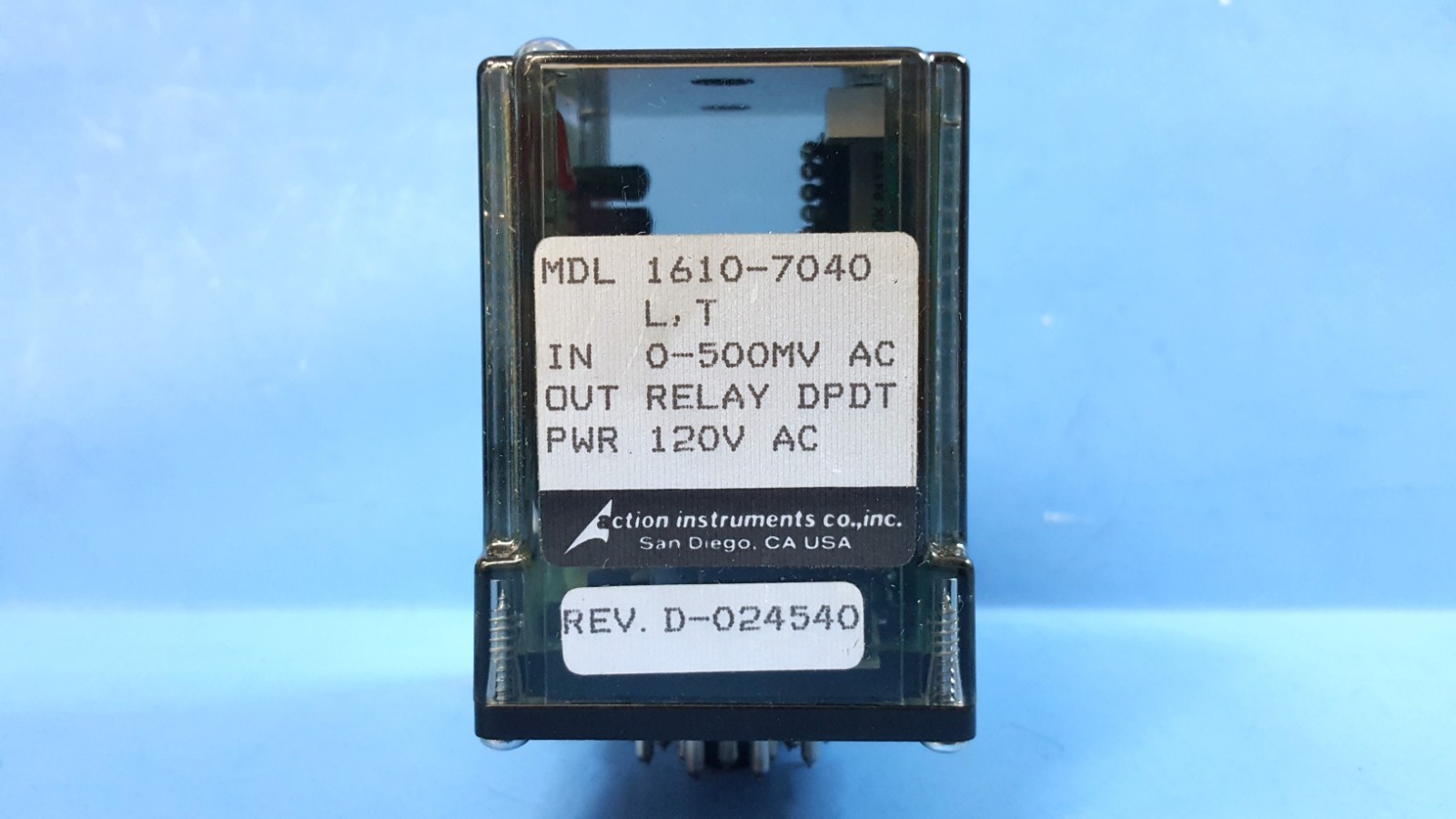 ONE- Latching Limit Alarms, AP1610, Action Pak, MDL-1610-7040-L,T, 120VAC