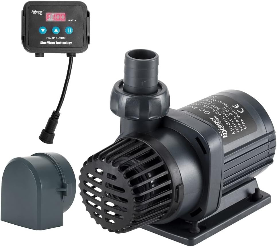 24V DC Inline/Submersible Saltwater Aquarium Pump W/ LCD Display Controller 1060