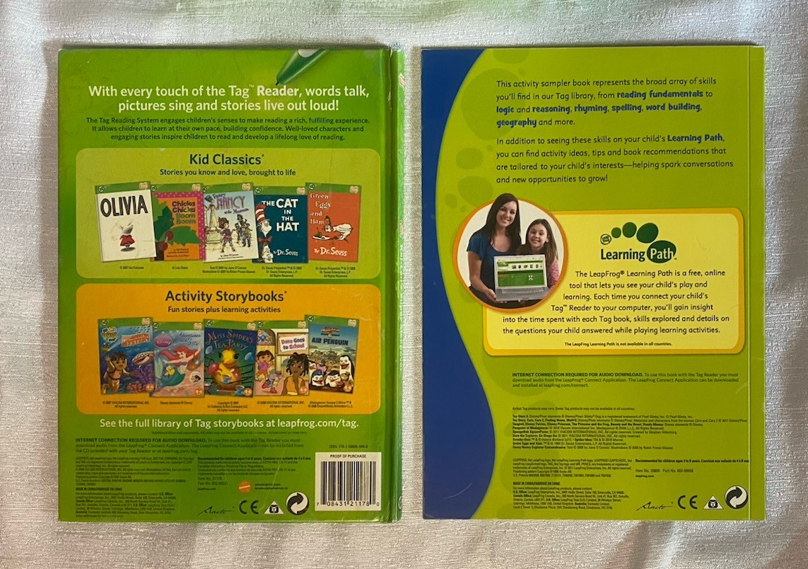 9 LeapFrog Tag Reader Books Disney Pixar Ages 4-8