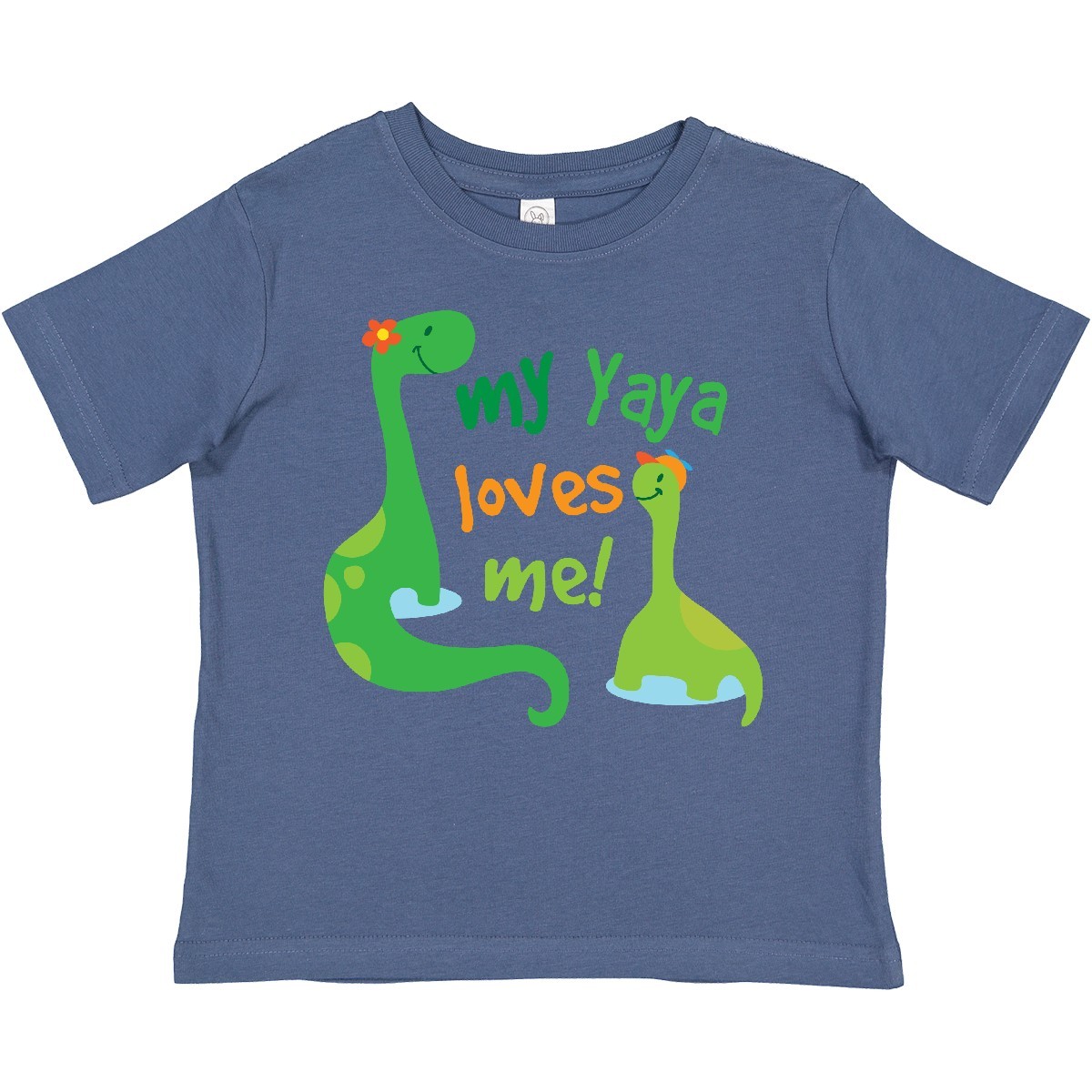Inktastic My Yaya Loves Me Grandson Dinosaur Toddler T-Shirt Cute Grandchild Kid