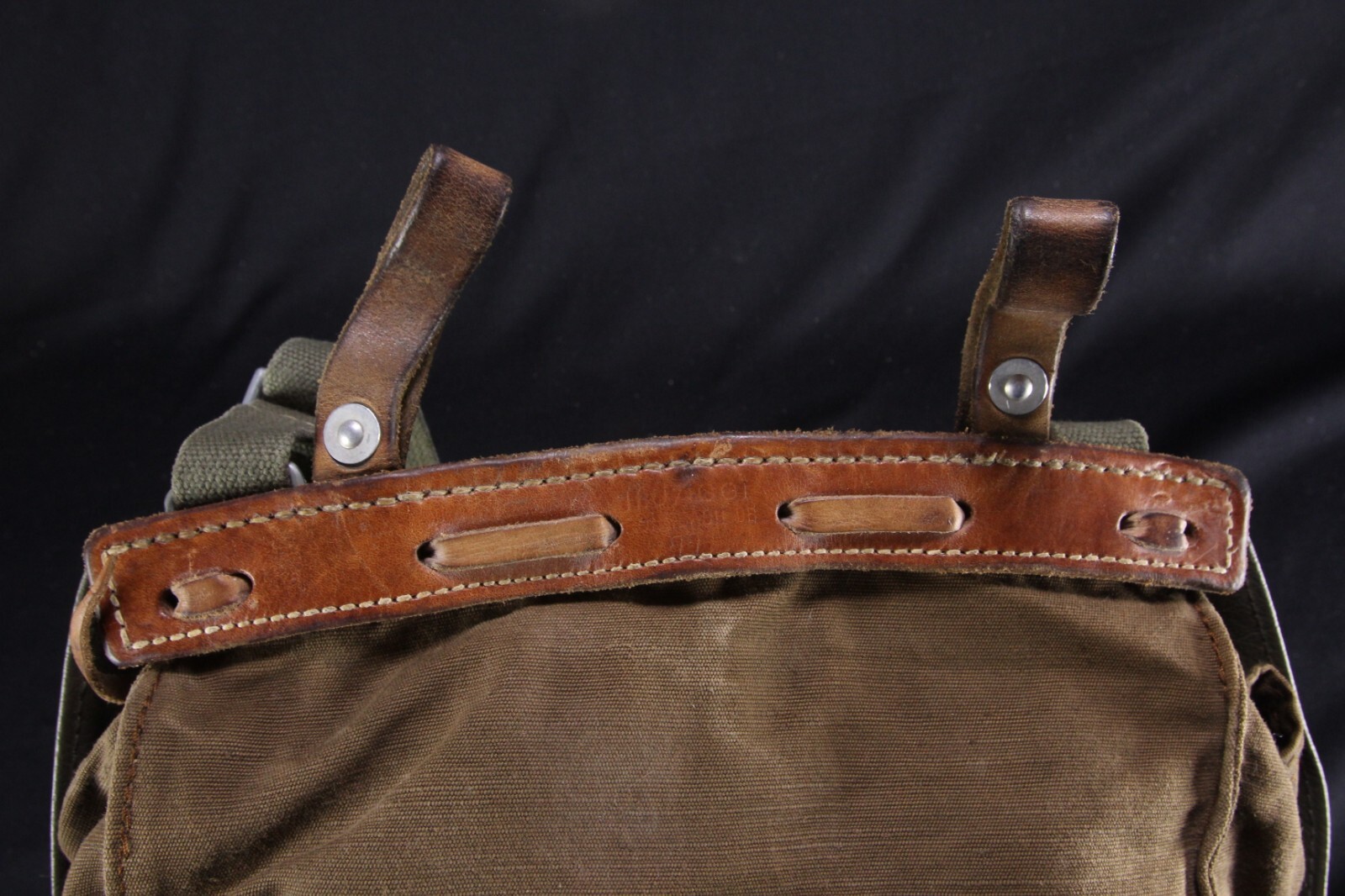 VTG Hans Jaggi Rohrbach Germany Switzerland Satchel Messenger Bag Canvas Leather