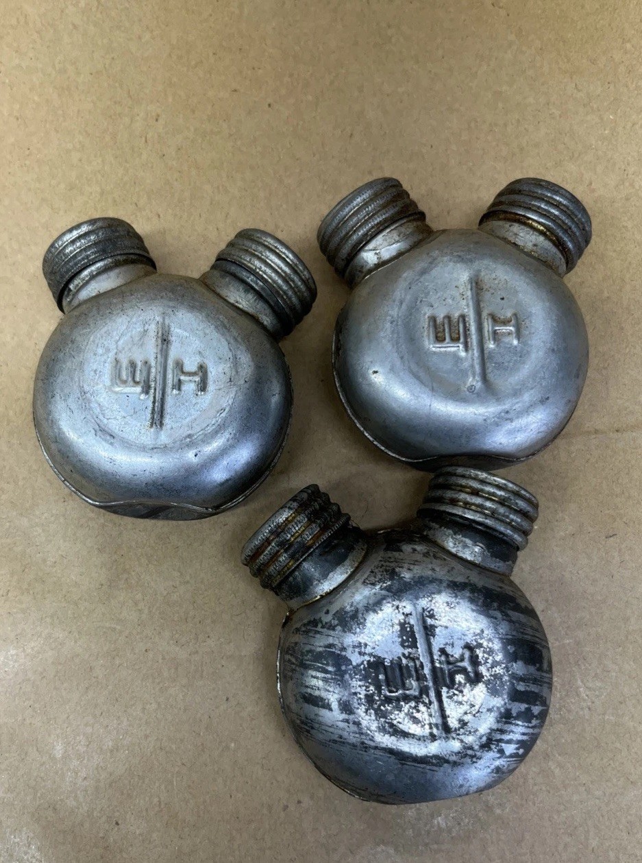 USSR Soviet Army Mosin Nagant Double Compartment Dual Gun Oil Can Metal Lot of 3