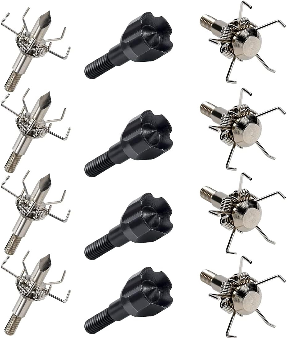 100/125 Grain Small Game Broadheads 12PK Judo Points Small Game Arrow Tips Screw