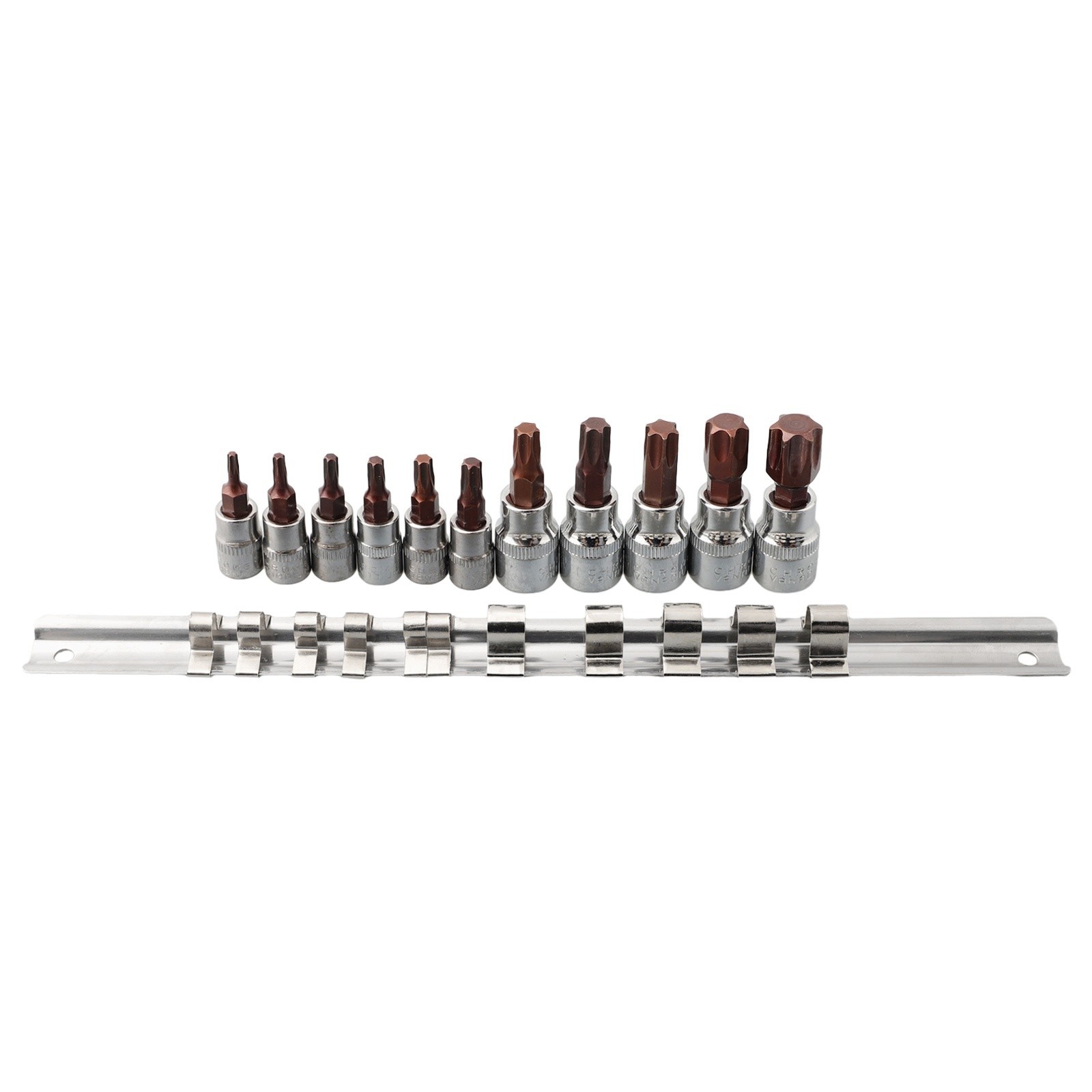 Socket Bits 3/8 1/4inch-T60 11pcs/set Chrome Vanadium Steel Hand Tool