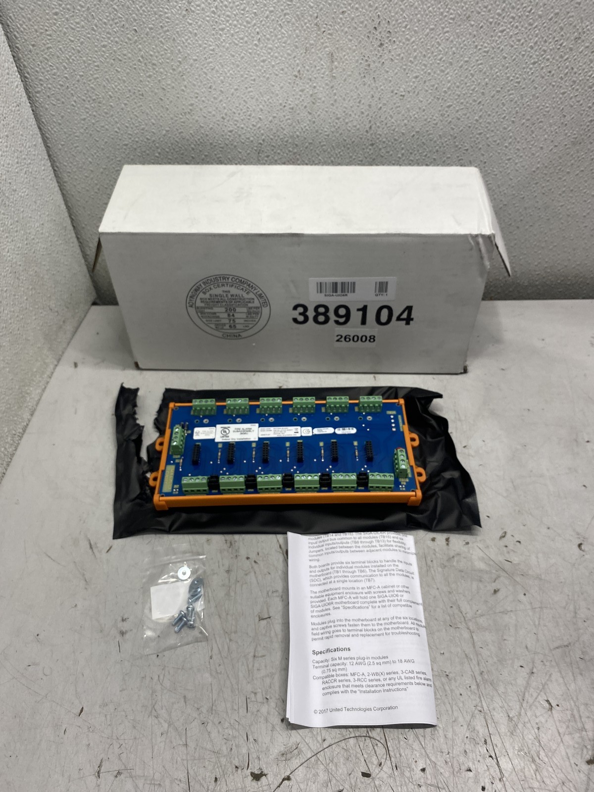 Edwards SIGA-UIO6R Input Output Motherboard Module