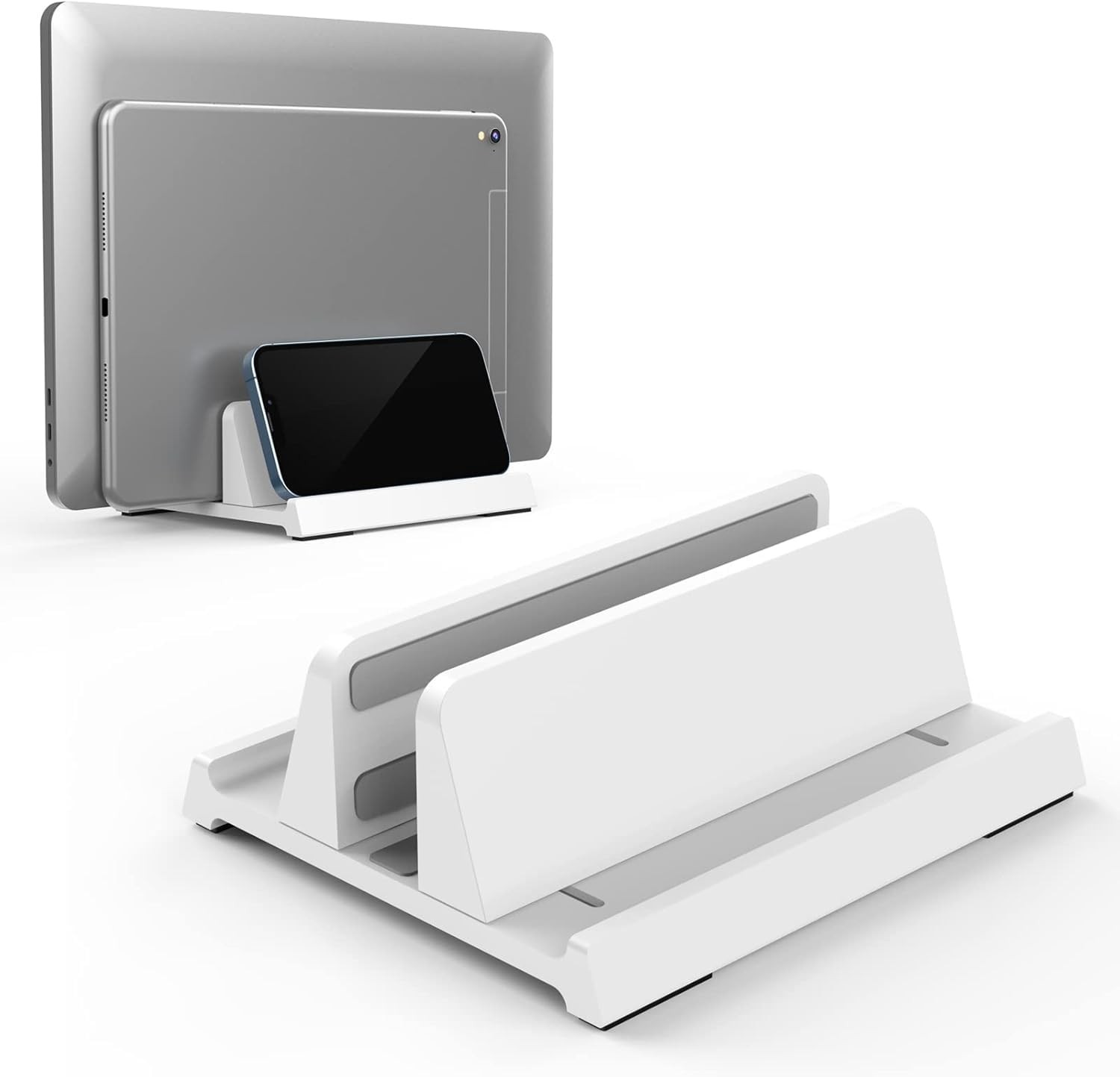 White Vertical Adjustable Laptop Stand For Desk 11 To 17.3 Inch Computer