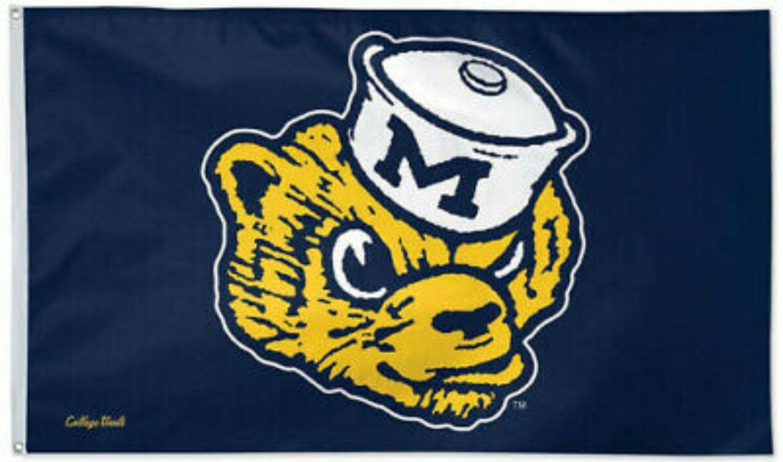 Michigan Wolverines 3x5 Flag Man Cave Football New Old School USA 3 x 5 Banner