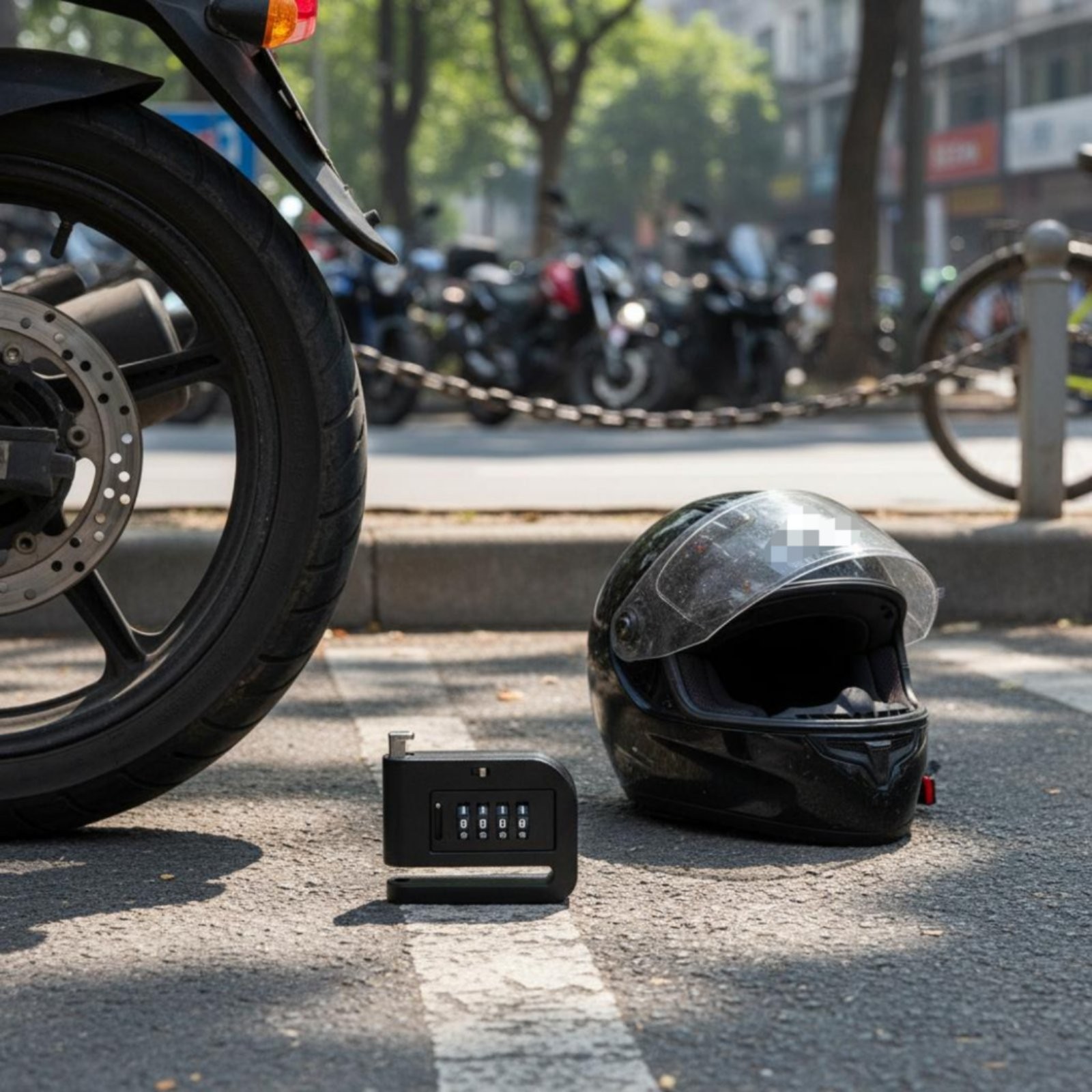 Motorcycle Disc Brake Security Device Rustresistant for Cyclists