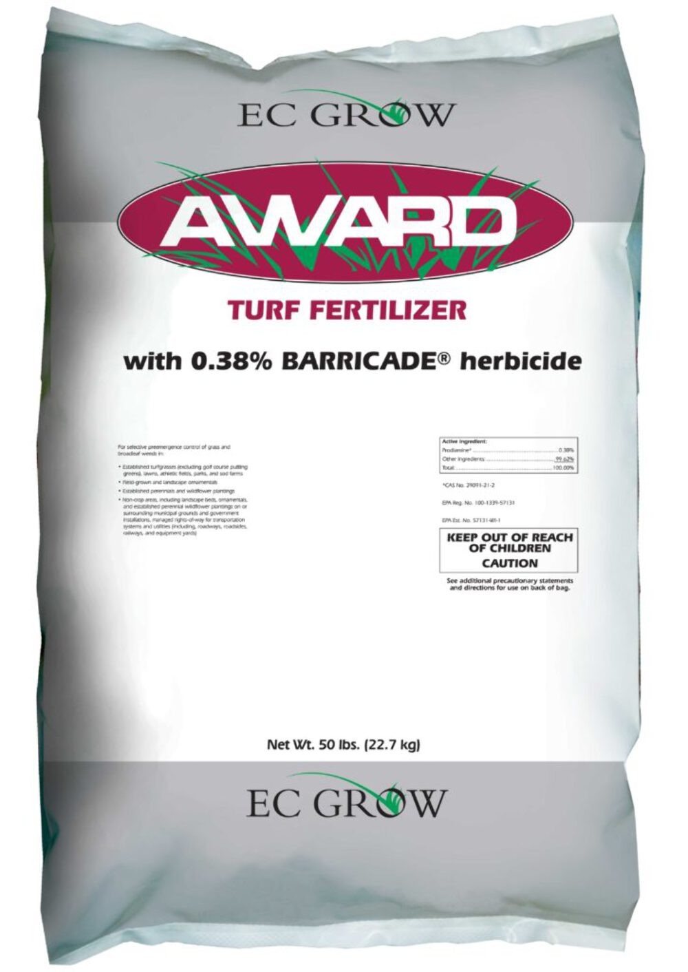 19-0-6 Fertilizer with 0.38% Barricade Crabgrass Preventer bag (50 lbs)