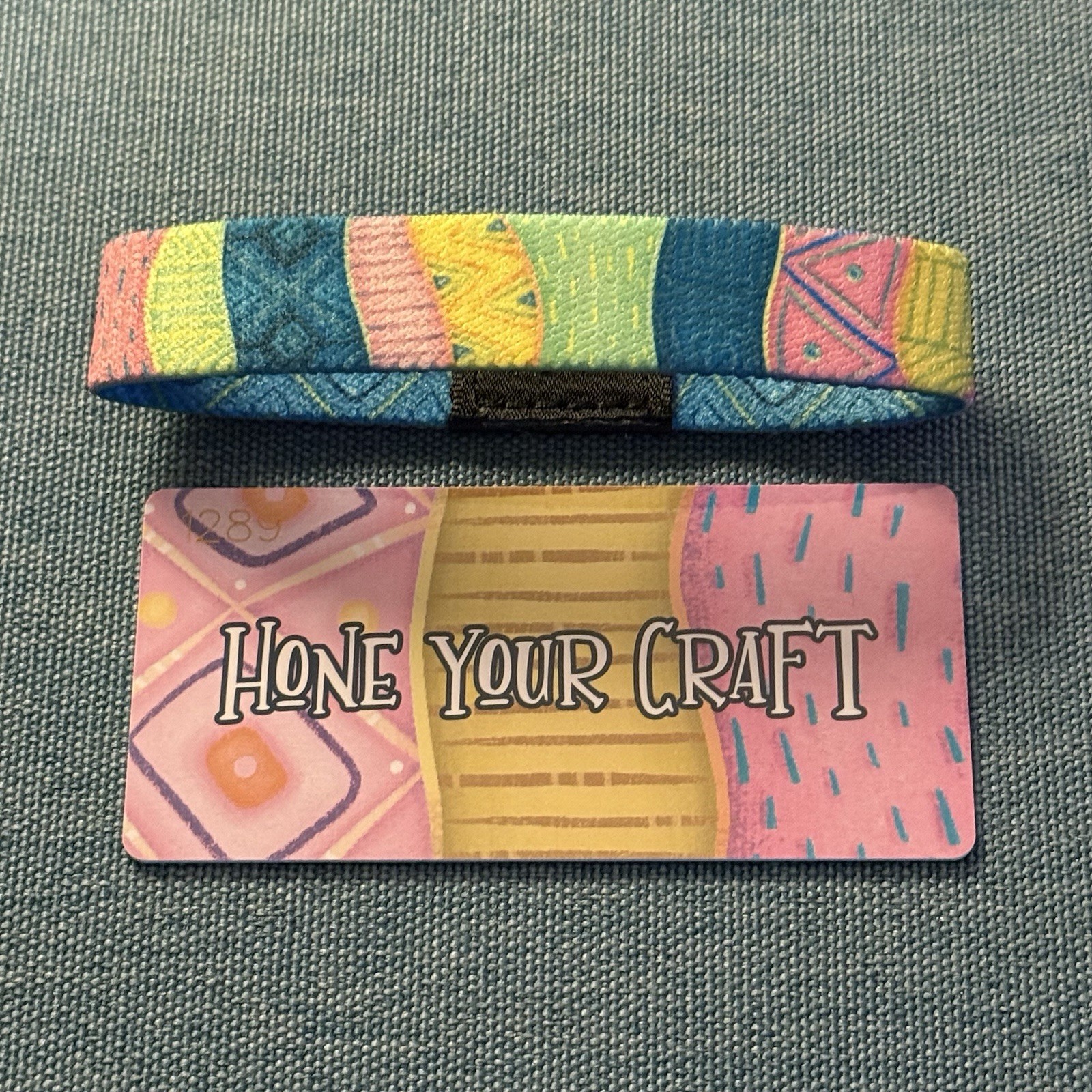 New! ZOX Single *HONE YOUR CRAFT* Size MEDIUM Wristband with Card