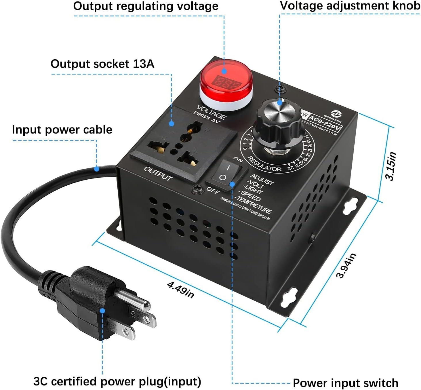 Heavy-Duty 4000W SCR Controller for Electric Motor