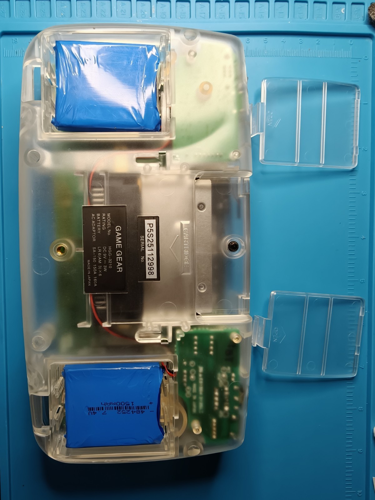 Sega Game Gear IPS LCD USB-C Rechargeable Clear Shell LED Mod Modded