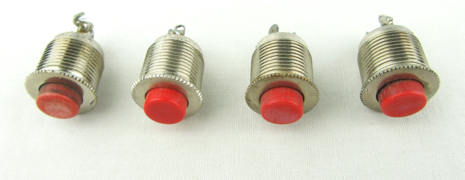 Switchcraft 903 Push Button Switch Red, Set of 4 - Used, Free Ship