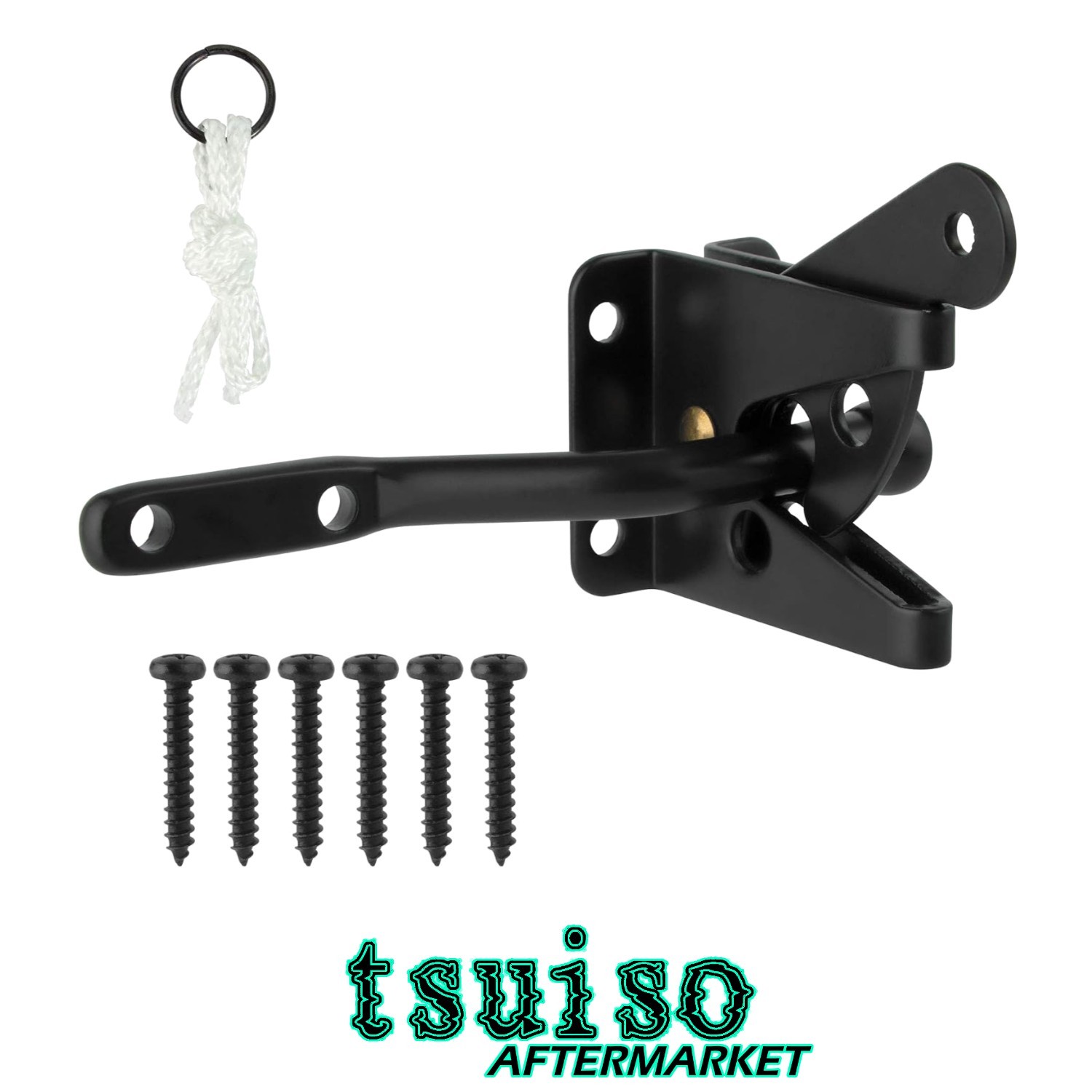 Automatic Gravity Door Latch with Durable Black Finish - 4.7in Ideal for Gates
