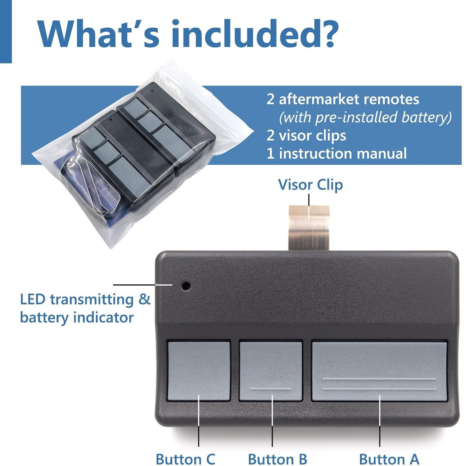 High-Quality LiftMaster Remote - Controls 3 Openers with Security+ Technology