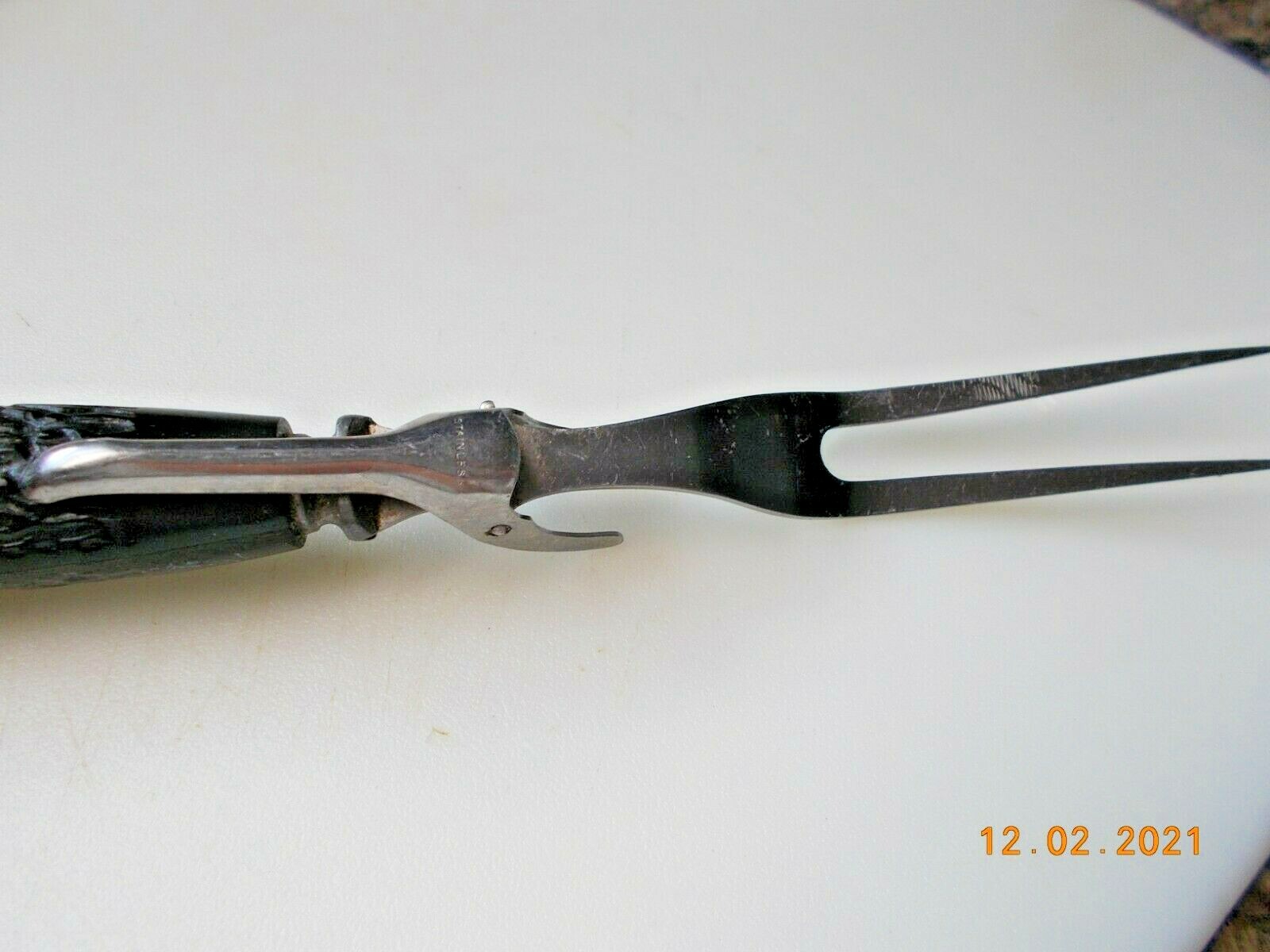 Unbranded 11" Meat Fork with Meat Holder / Stand