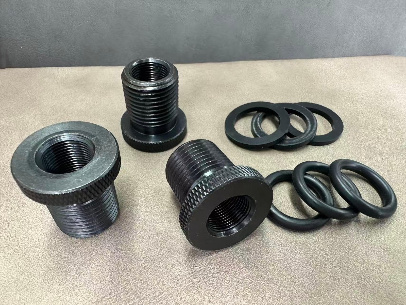 3 Pack Thread Protector and Washers, 1/2 * 283/4 * 16, Black