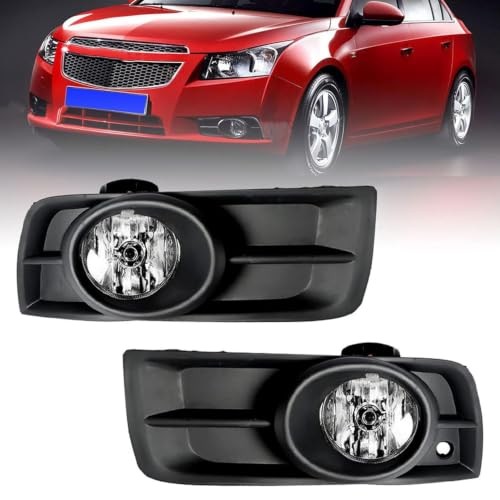 Fog Lights Assembly Replacement for 2010-2014 Chevy Cruze with Bulbs &