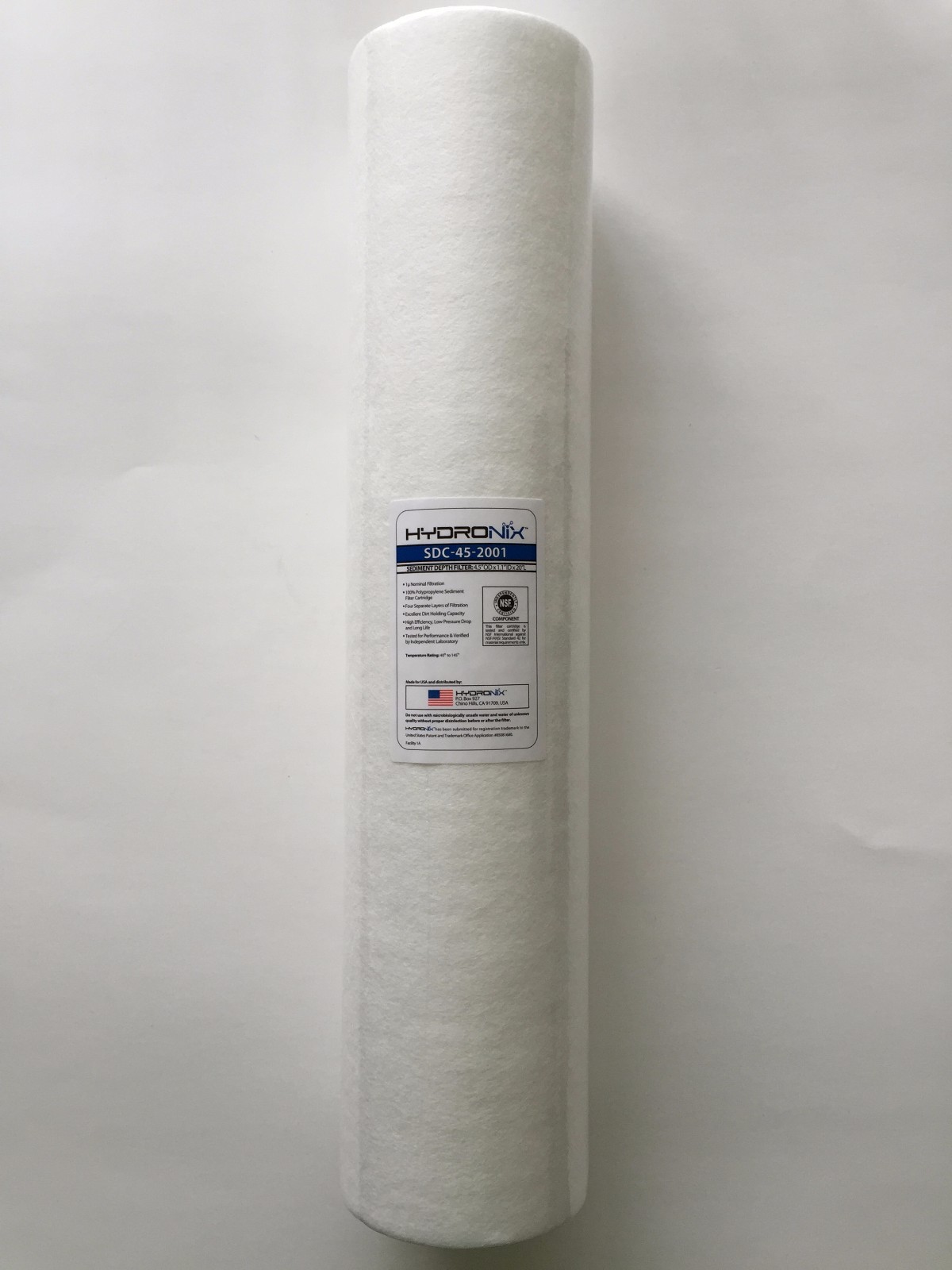 HYDRONIX 1 MICRON BIG BLUE 20"x4.5" SEDIMENT FILTER NSF CERTIFIED - 2 FILTERS