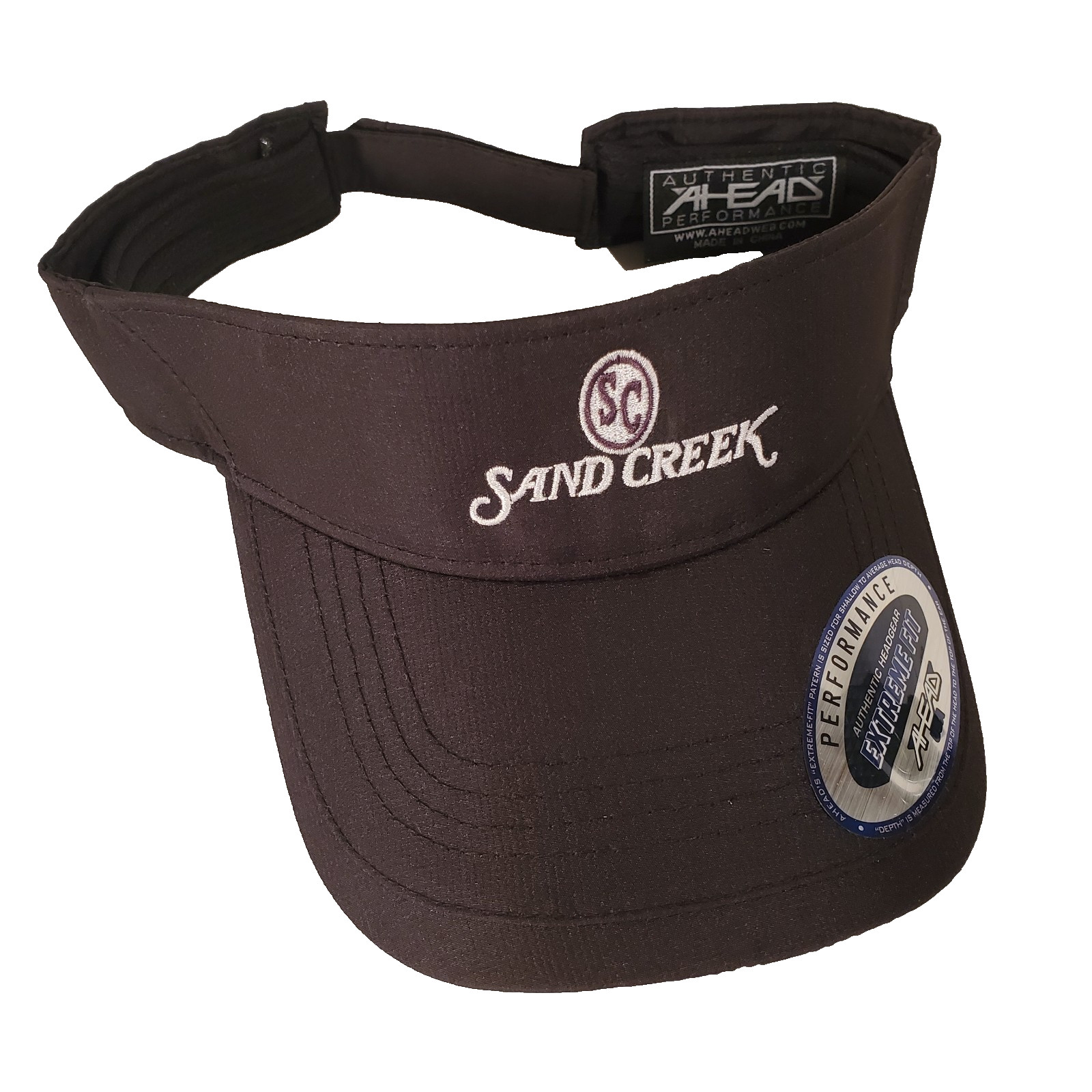 Sand Creek Black Adjustable Golf Visor
